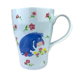 Eeyore Coffee Mug Oversized Blue Cup Flower Floral Disney Store Winnie Pooh Rose